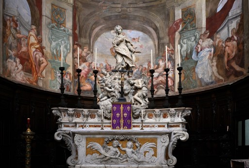 Chiesa di San Luca (Genova), gli affreschi nel Presbiterio