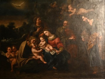 Gesù bambino, Giovannino e le loro famiglie, Basilica di Santa Maria Assunta (Genova Carignano)